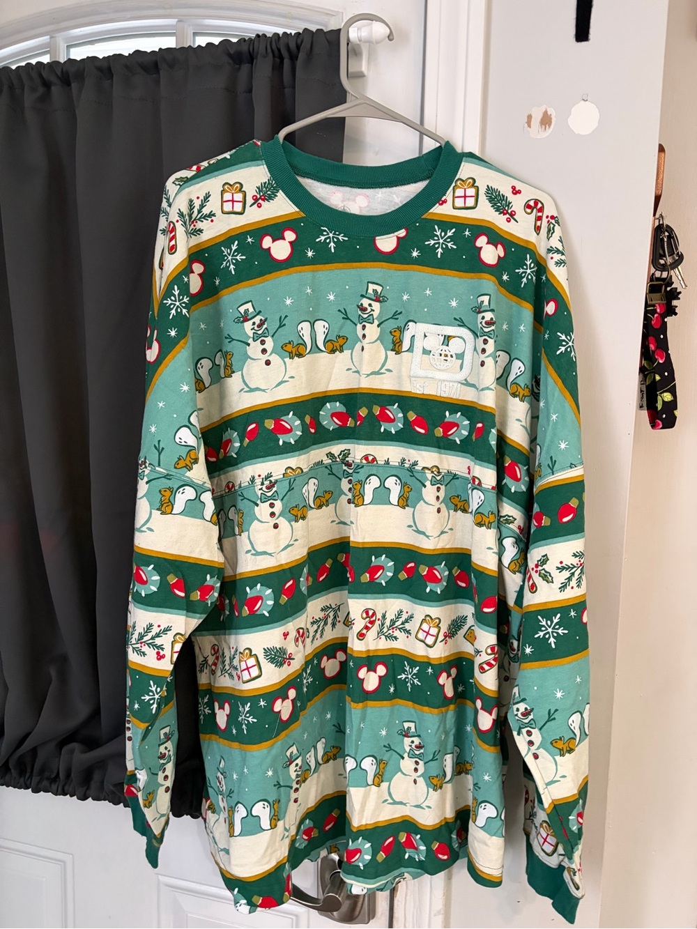 Green Holiday Snowman Spirit Jersey Disney